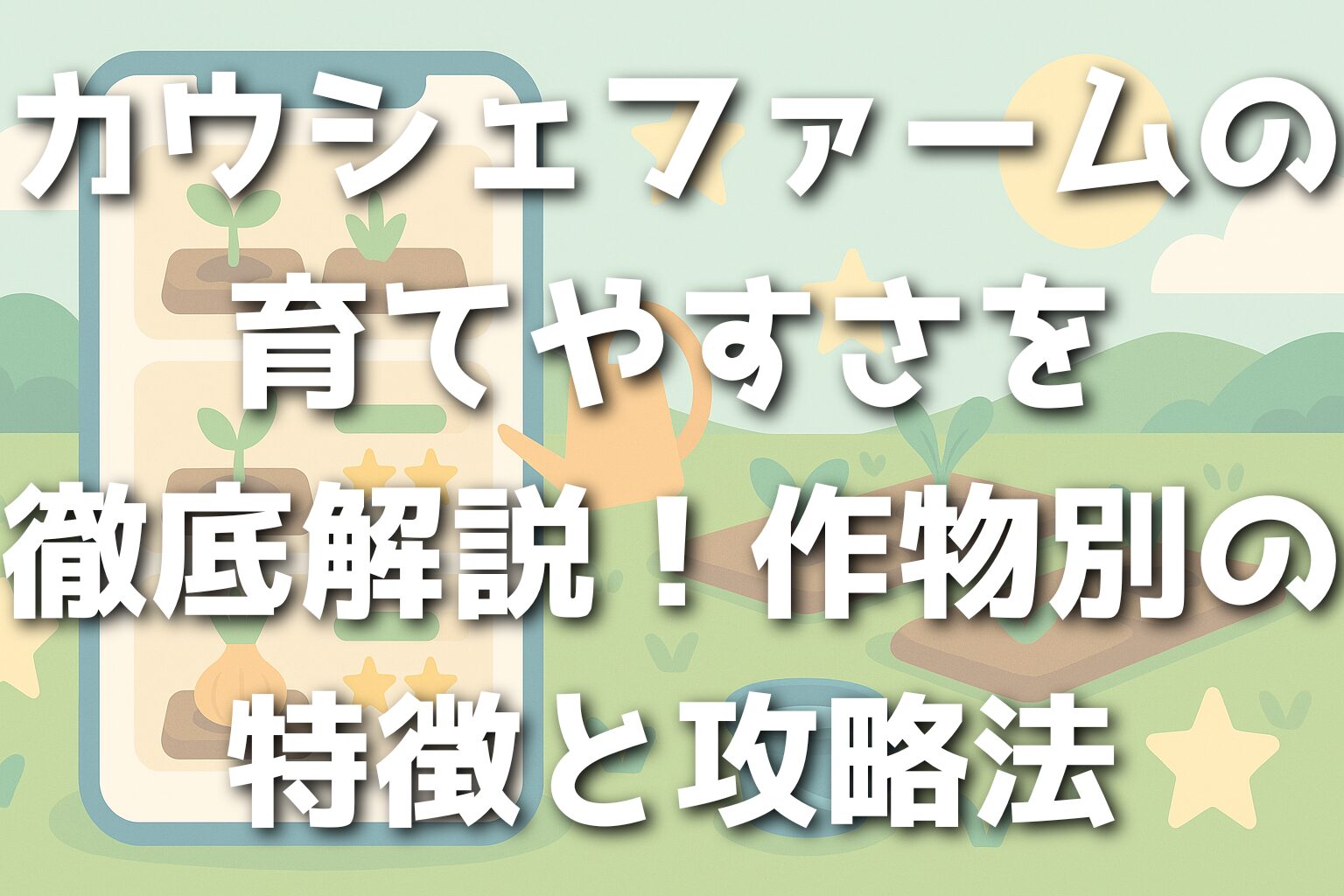 カウシェファームの育てやすさを徹底解説！作物別の特徴と攻略法