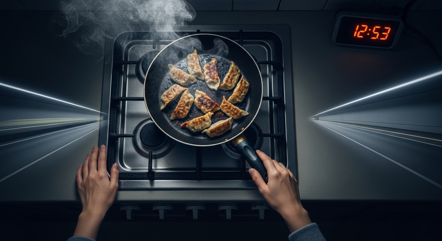 焦がした餃子が生み出すタイムリープ